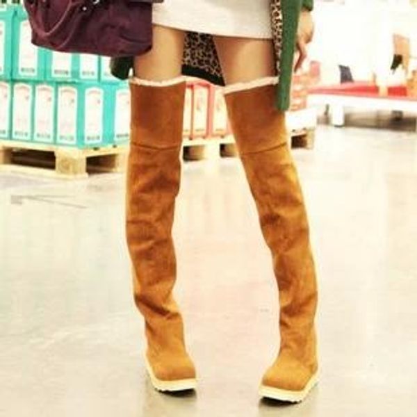 

womens stretch slim over the knee boots thigh high boots fashion high heel boot plus size shoes woman 2018, Black
