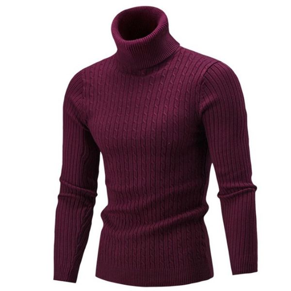 

men's sweaters zogaa warm turtleneck sweater men fashion solid knitted mens 2021casual cotton male double collar slim fit pullover, White;black