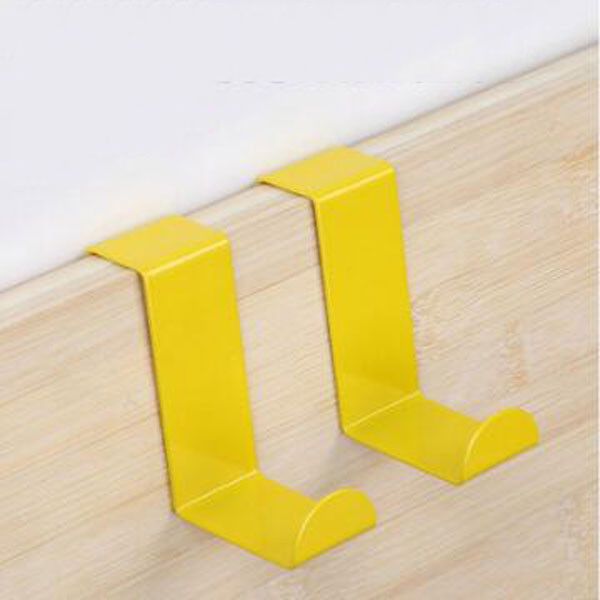 

stainless steel double use door back drawer seamless hook kitchen cabinet clothes home storage hanger wall towel coat organizer