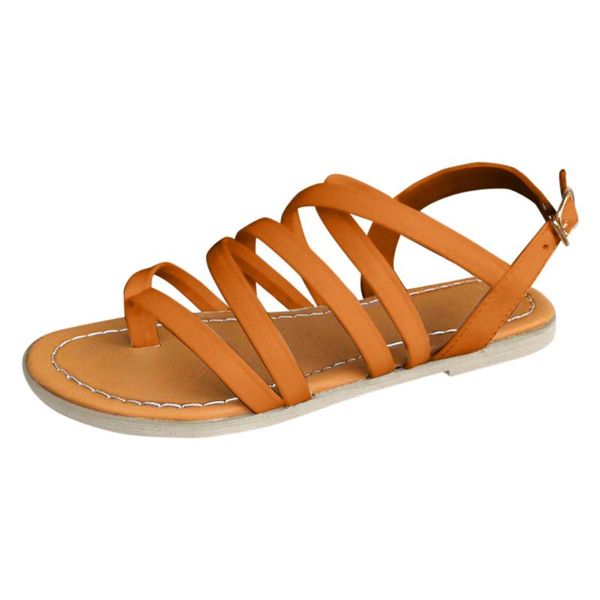 

sagace women casual buckle flat with sandals shoes bohemian style female fashion comfortable outside walking sandals shoes, Black