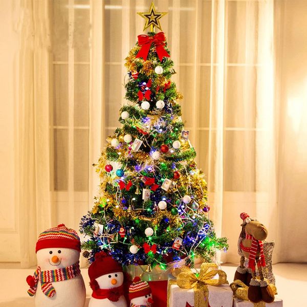 

150cm artificial christmas tree with 147 pcs decoration ornaments and 10 meters led music string lights
