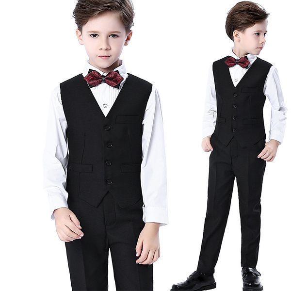 

fashion coat boys suits 4 piece for weddings kids prom wedding clothes for children clothing sets boy classic costume dresses, White