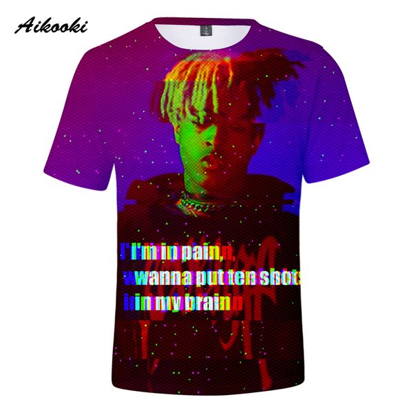 

aikooki raper xxxtentacion 3d t shirts summer short sleeve men/women tshirt xxxtentacion singer fans fashion casual tees t-shirt, White;black