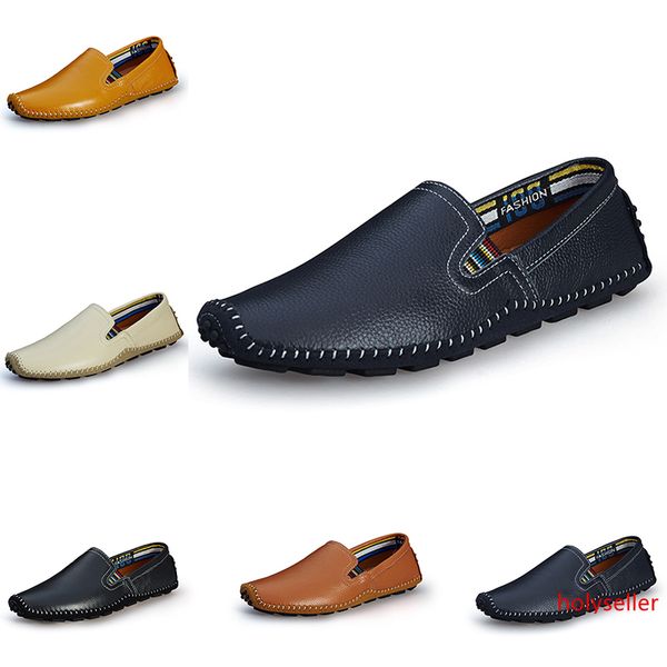 

2020 fashion men s driving business leather shoes in color of black brown light tan navy men s casual jagging walking shoes main4