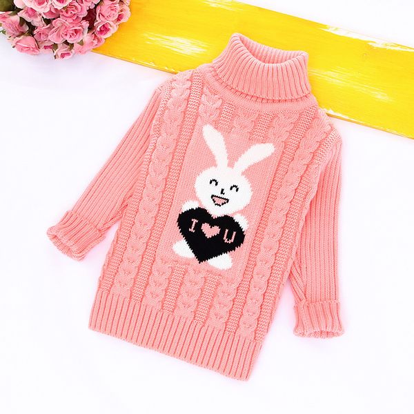 

infant baby sweater winter warm children sweater for boys girls knitted turtleneck pullover kids thicken 3t4t5t6t cbebes, Blue