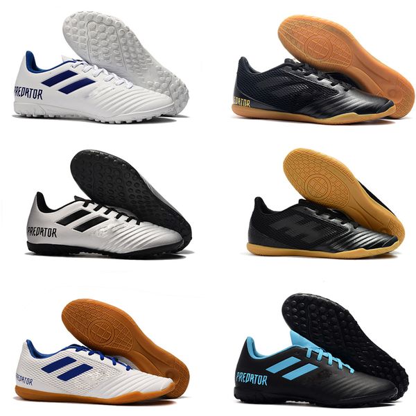 

new predator 19.4 new tf turf cleats 19 mens indoor outdoor soccer shoes football boots size 6.5-11, Black