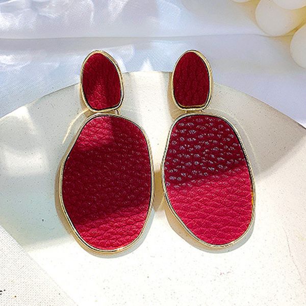 

3 модели новая мода искусственная кожа серьги нерегулярность чистый цвет змеиная кожа кулон падение серьги ювелирные изделия женские аксессу, Silver