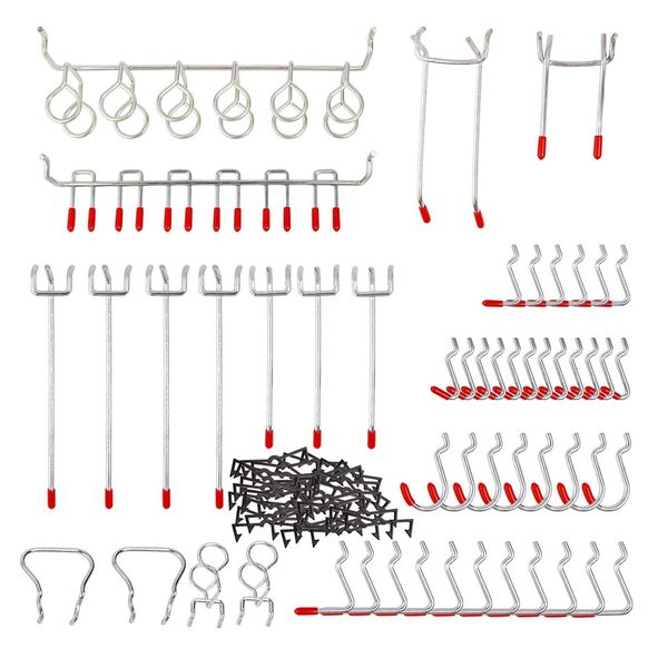 

practical boutique 52pcs pegboard hooks assortment home storage hooks system peg board tool hanger set garage kitchen workshop o