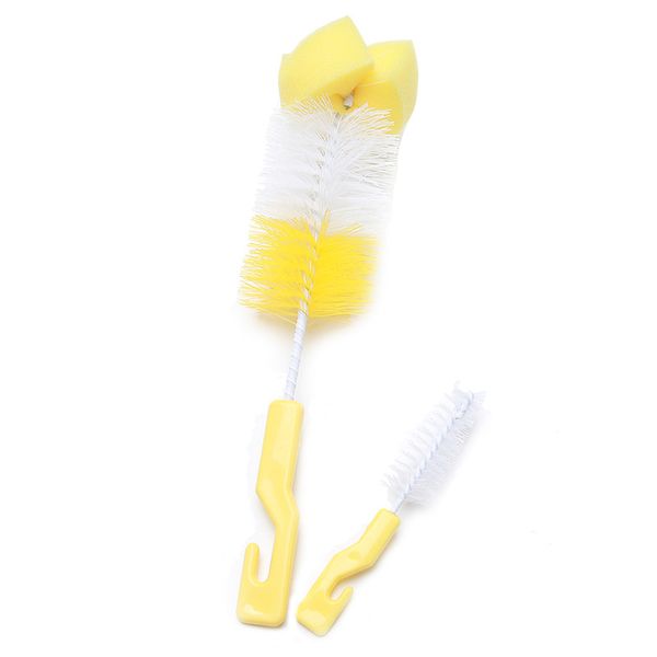 

2pc baby nipple brush bottle brush 360 degree sponge cleaner with pacifier brush la671774