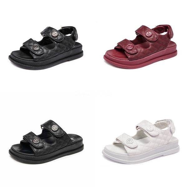 

2020 new summer designer exclusive flat bottom wild pvc word simple temperament flat sandals#720, Black