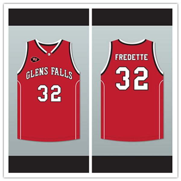 

Jimmer Fredette 32 Glens Falls Indians Away Basketball Jersey with Patch