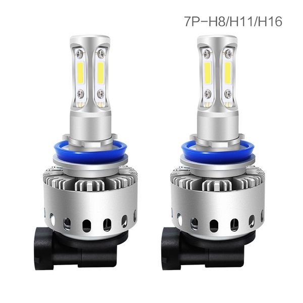 

pampsee 7p headlight bulb h11 led h7 h8 h9 9005 hb3 9006 hb4 90w 12000lm car headlight led high power white 6000k car-styling