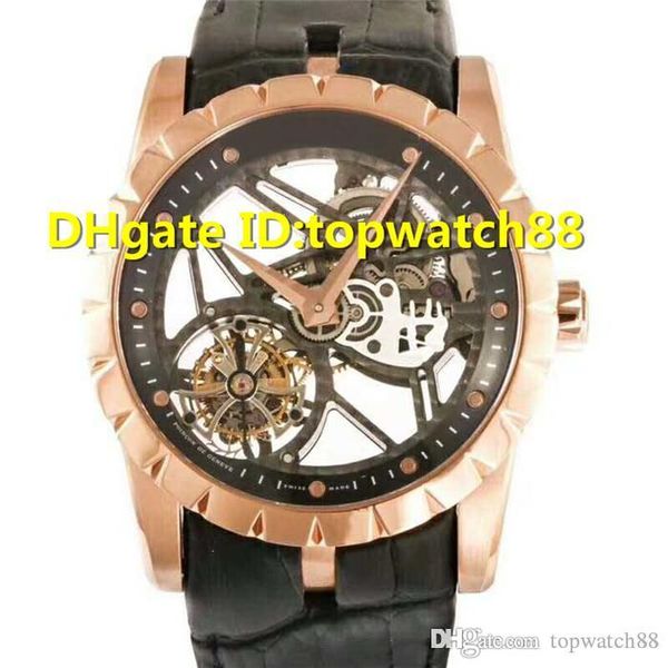 

JB Top Excalibur RDDBEX0392 смотреть скелет реальный турбийон ручной завод механический сапф