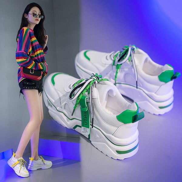 

sports shoes white women's summer breathable 2019 new style versatile western style online celebrity ins street snap trendy shoe, Black