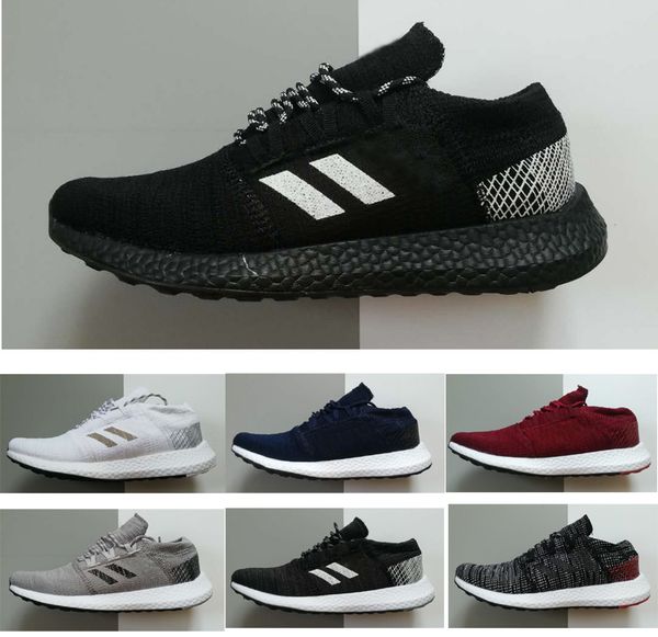 

knit pure go core black shoes runner primeknit women s men s lover s sports sneaker