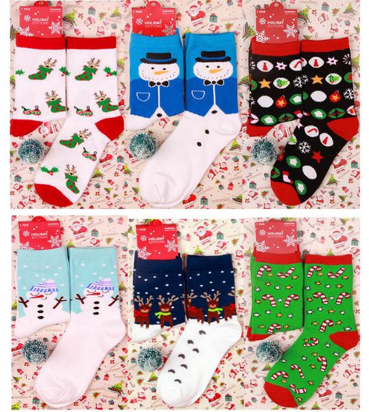 15 cores vermelhas do Natal Sock Inverno dos desenhos animados Alce Veados Socks Para Mulheres Homens Cotton Keep Warm Baby Girl Boy macia Meias Ano Novo DHL XD22529