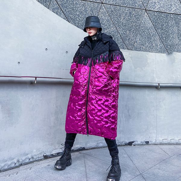 

hooded big size long cotton-padded coat long sleeve loose fit women parkas fashion tide new utumn winter 2019 as031, Black