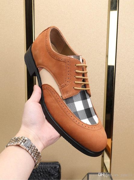 

20ss brands italian mens formal shoes genuine leather comfortables wedding shoes men luxury dress shoes madaod, Black