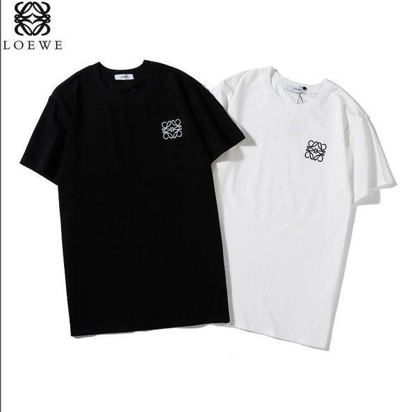 

2020 men's designers shirt summer women's men's men's short sleeve shirt brand clothing letter print round neck-03, White