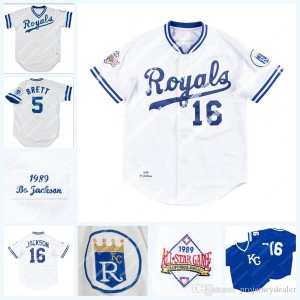 

Kansas City 16 Bo Jackson 1989 All-Star Game Jersey 5 George Brett 1982 Game Used Signed Royals Home Jersey Stitched Mens Womens Youth