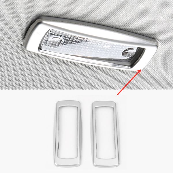 

stainless steel for karoq 2017 2018 accessories rear reading lamp decoration cover trim sticker car styling 2pcs