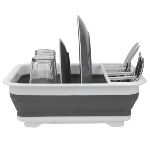 

storage bottles & jars easy collapsible dish rack and drainer with cutlery holder