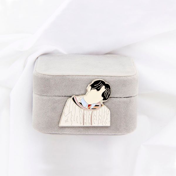 

pins, brooches 1 pcs kpop bangtan boys badge junkook pin brooch accessories jewelry for clothes backpack decoration fans collection, Gray