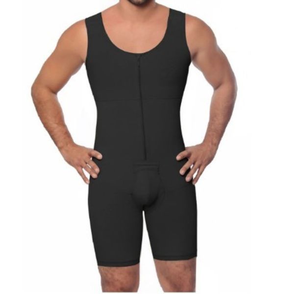 

invisible zipper front mens shaper 2019 new s-6xl plus size strapless bodysuit men shapewear full body shapers for men slimming, Black;brown