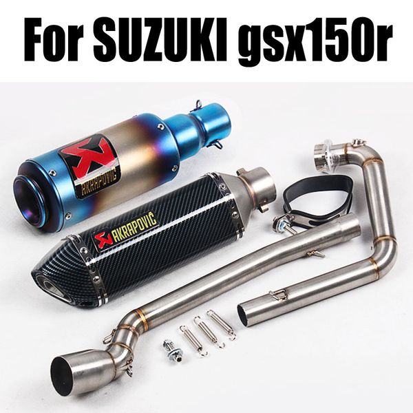 

slip-on exhaust for gsx150r motorcycle akrapovic exhaust muffler pipe full systems stainless steel pipe have db killer