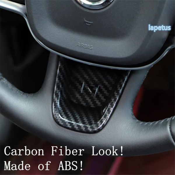

lapetus steering wheel decoration frame cover trim fit for xc40 2018 2019 2020 matte / carbon fiber look abs