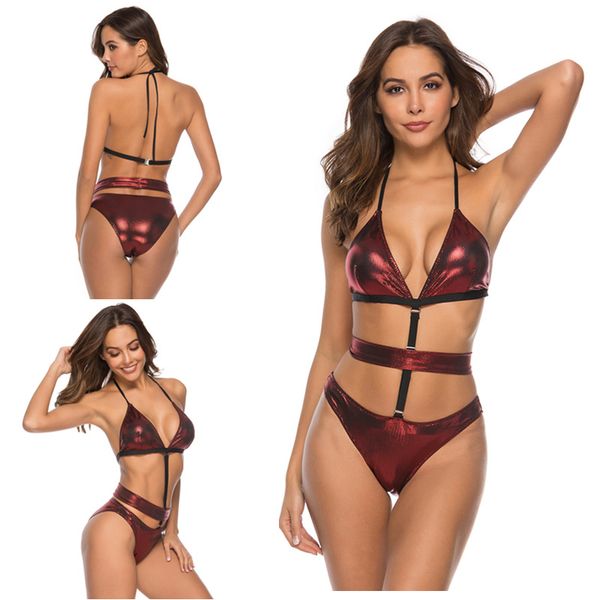 

2019 Hot Style Women's Split Deep V Swimwear Classy Sexy Extreme Micro Transparent Low Waist Bikini Swimsuit
