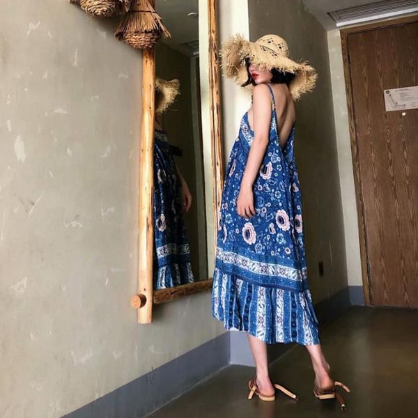 

boho dress for women beach floral printing off-shoulder backless plus size lady summer dress 2020, Black;gray