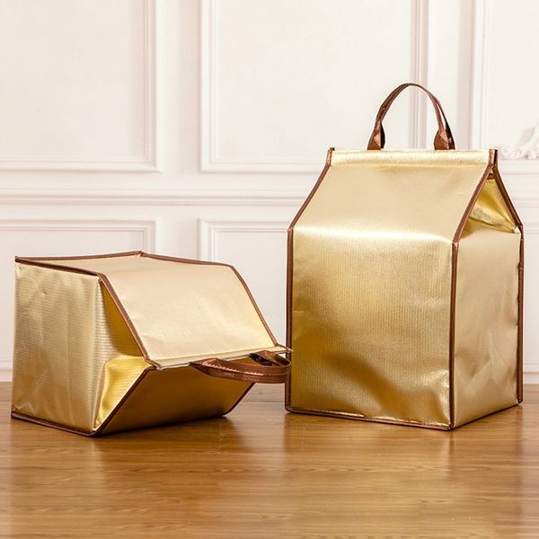 

2pcs portable cake refrigerated bag cake ice cream refrigerated thick aluminum foil storage bag kitchen storage organization