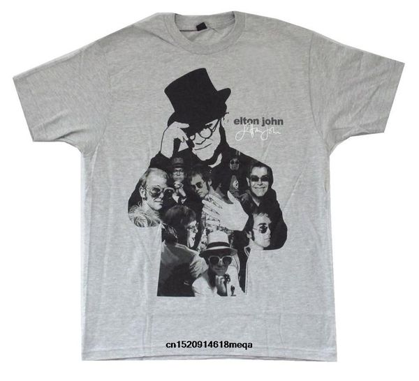 

funny t shirts elton john montage image men's fashion t-shirt, White;black