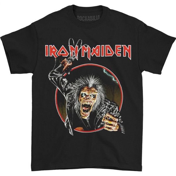 

iron maiden t shirt killers world tour 81 band logo официальные мужские рубашки повседневные рубашки t01131, White