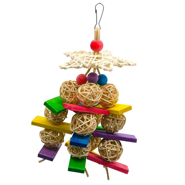 

small bird swing toy - parrot bird knots block chewing toys for finches cockatiels parakeets