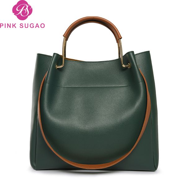 

Pink sugao designer handbags purses women tote bags large capacity shoulder handbags 2019 new fashion pu leather bucket handbags purse hot