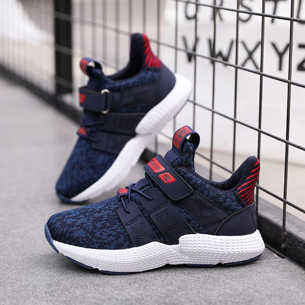 

дети повседневные обуви для мальчиков кроссовки детских кроссовок mesh лоскутных открытого тениса zapatillas nino spring дышащих 26-37, Black;red