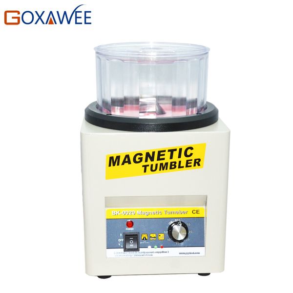

goxawee kt-185 magnetic tumbler 16cm with 600g capacity tumbler jewelry polisher super finishing magnetic polishing machine