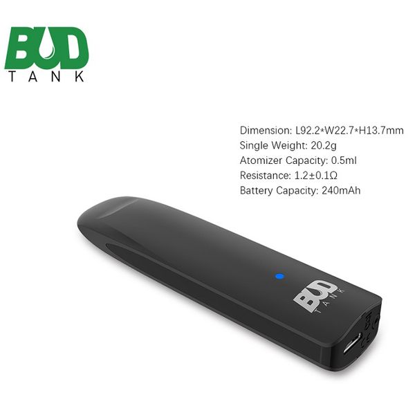 

package vape atomizers 510 budtank d3 vape pen batteries kit thread pods cartridge disposable 240mah 0.5ml e-cigarette thick oil empty sdfo