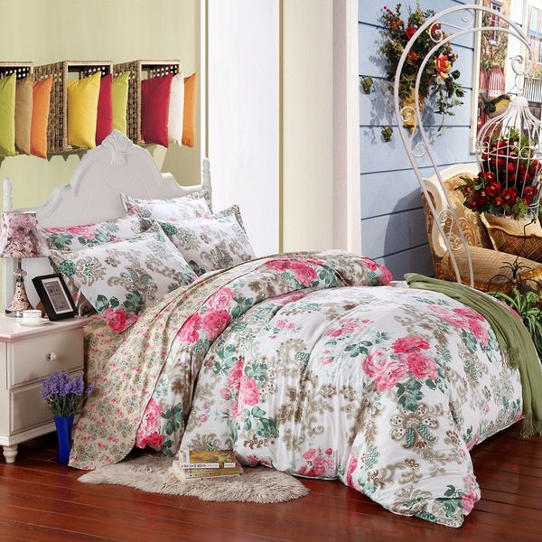 

постельное белье пододеяльник твин полный  king size 4шт пододеяльник + плоский лист + наволочки