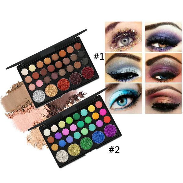 

popfeel 29 color glitter diamond luminous eyeshadow palette waterproof pigment metallic shimmer matte eye shadow palette makeup