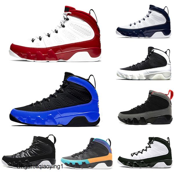 

new gym red racer blue citrus 9 ix 9s mens basketball shoes dream it unc la oreo bred space jam men sports sneakers, Black