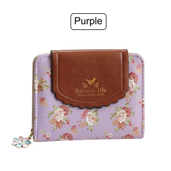

new arrival women lady girl wallet purse short design floral vintage buckle zipper for money card coin, Red;black