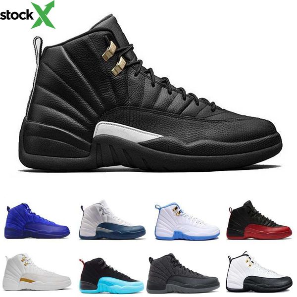 

shoes 12s wool xii basketball shoes flu game wolf grey gym red taxi gamma french blue suede red sneaker, Black