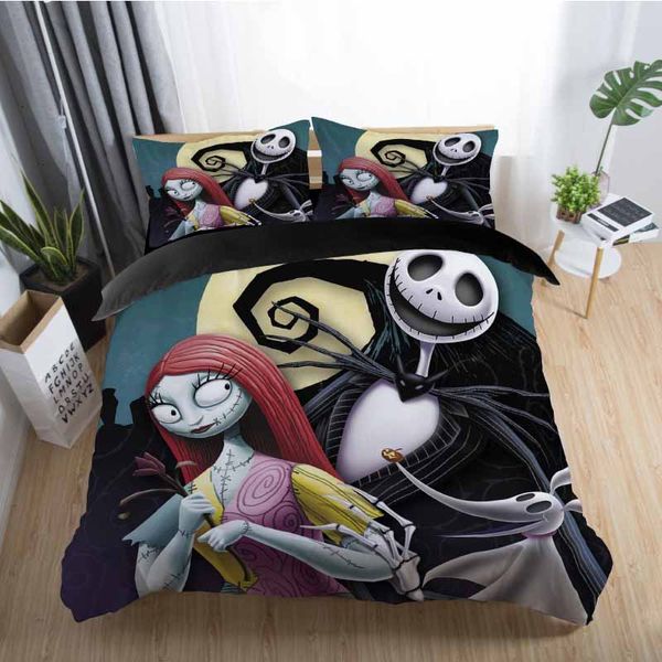 

lannidaa 3d printed the nightmare before christmas bedding set bedspread pillowcase duvet cover set twin full  king size
