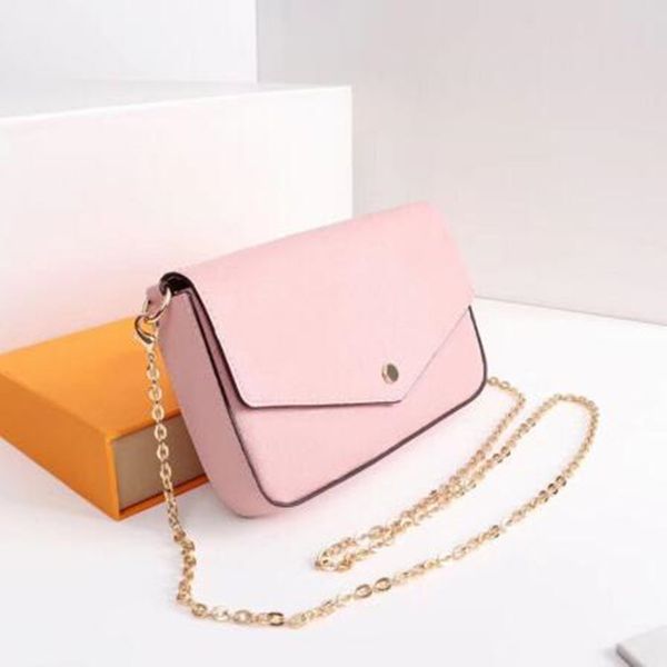 

three-piece wallet fashion retro envelopes chain simple p0chete fellcle shoulder bags with box ing