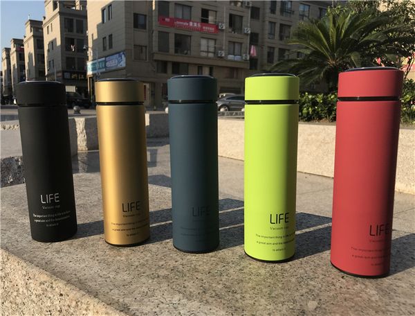 

insulate thermos tea mug with strainer thermo mug thermos coffee cup stainless steel thermal bottle vacuum flask fitness bottle with lid