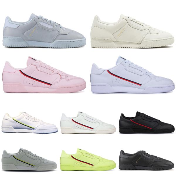 

powerphase calabasas continental 80 casual shoes kanye west core black pink semi-frozen yellow grey women mens trainer sports sneakers 36-45