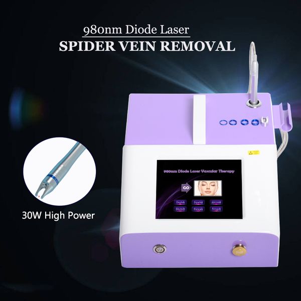 

2019 laser spider vein removal machine 980nm vascular lesion remove veins in legs varicose treatment device, Black